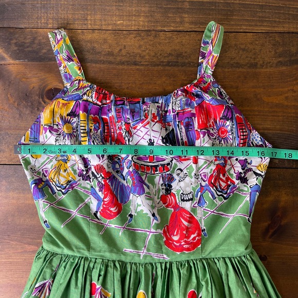 Trashy Diva Anette Carnival Sleeveless Knee Length Fit Flare Dress Women's 8 - Picture 10 of 11